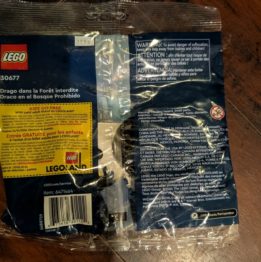 🦋 LEGO Wizarding World Set with Minifigure and Owl Harry Potter